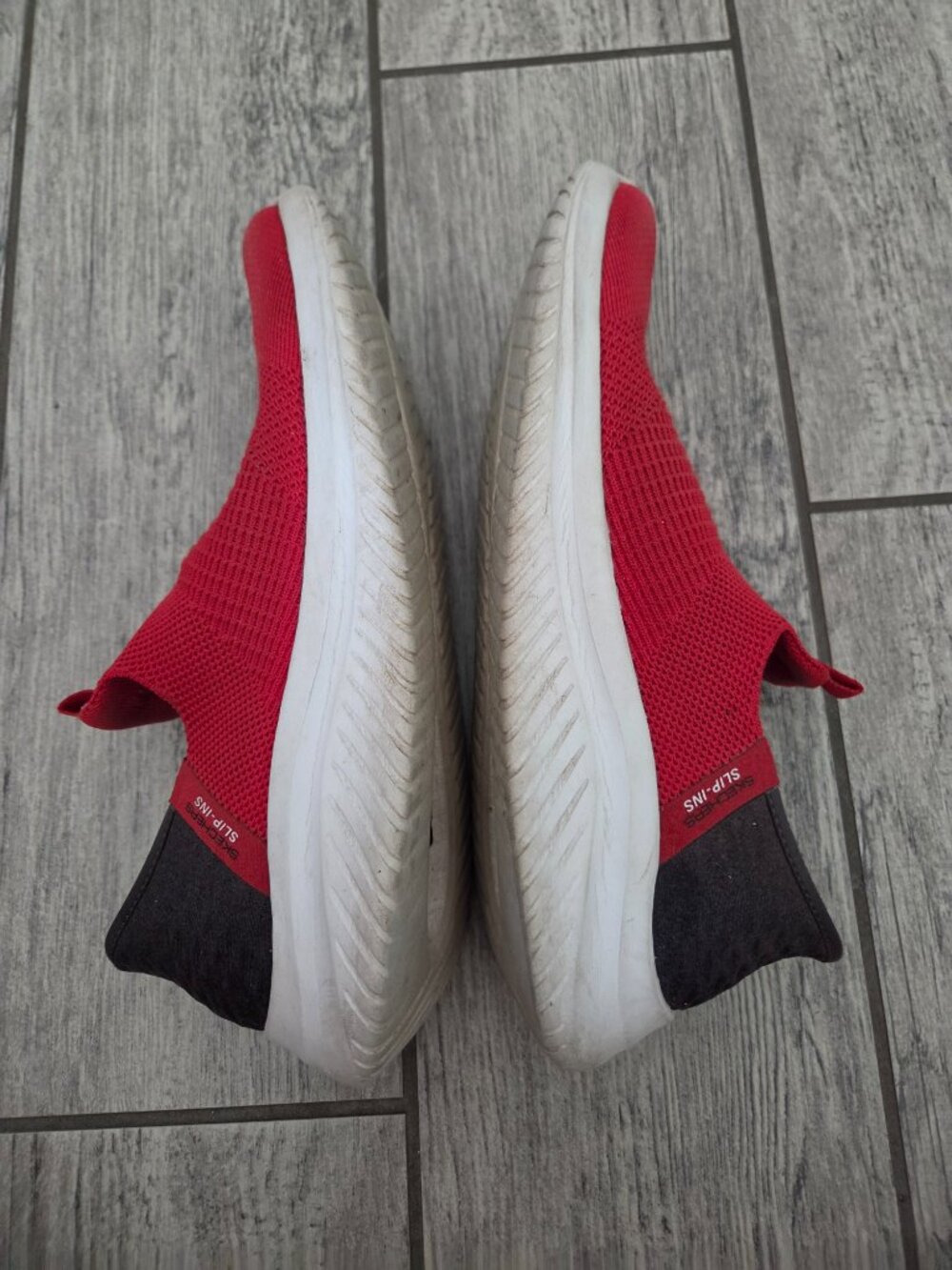Skechers Women's Slip-ins Air-Cooled Memory Foam Sneakers Red Black Size 6.5 - Picture 10 of 12